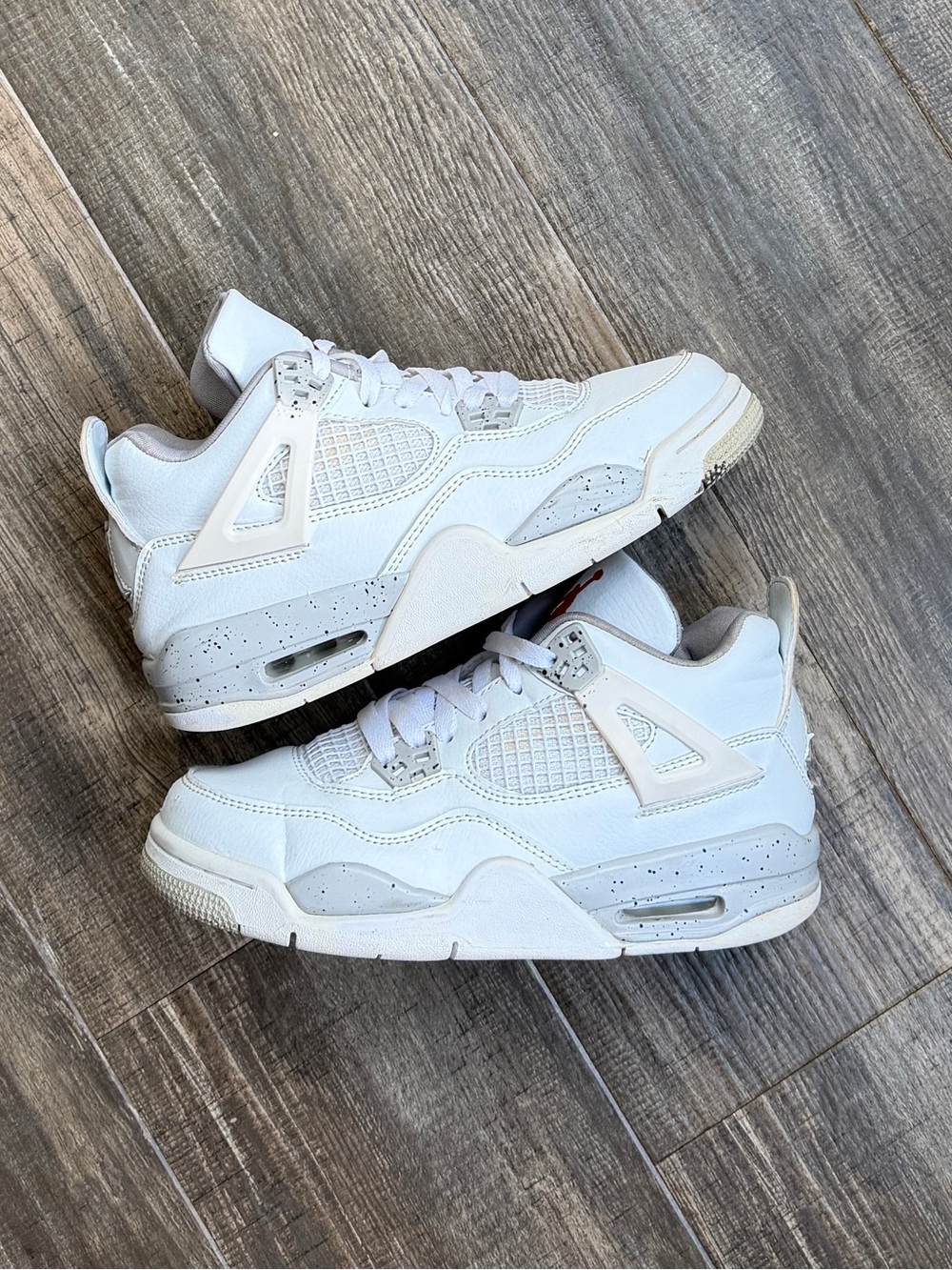 Jordan 4 retro white Oreo 4y sneakers